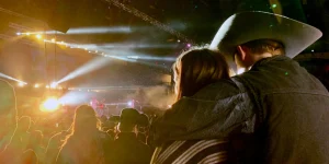 Groundwater Country Music Festival crowd with local business tech setups in Broadbeach
